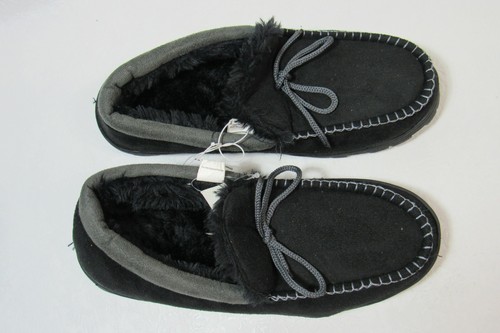 Mokassin Hausschuhe schwarz Größe Medium 10-11 Herren/Damen - Bild 4 von 7