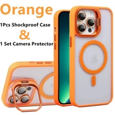 2-IN-1 For iPhone 16 15 14 13 12 Pro Max Shockproof Case & Camera Len Protector