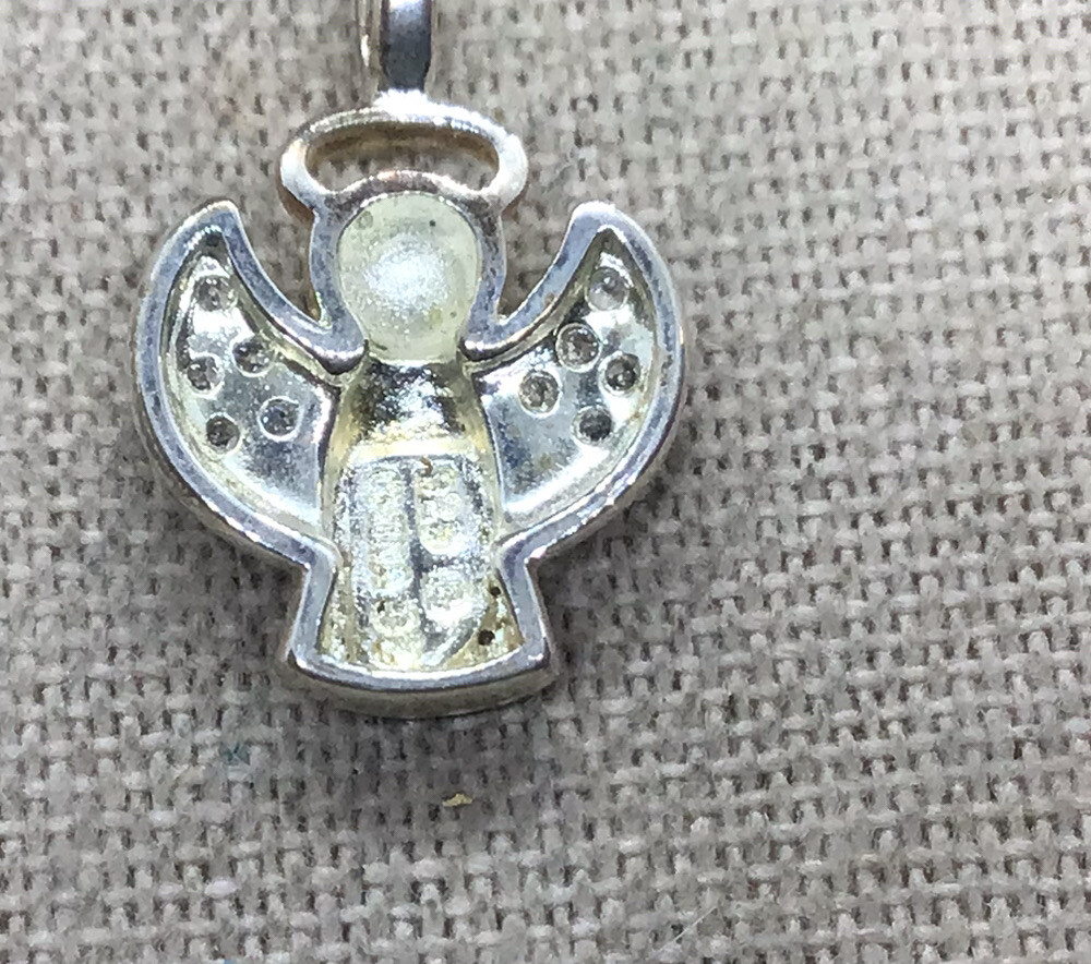 Sterling Silver 925 Cz Angel Pendant X608 | eBay