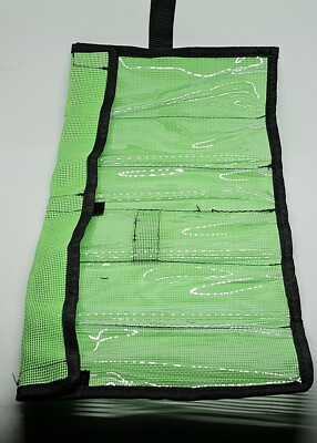 Green Fishing 6-Pocket Lure Bag Rollup Trolling Tackle Storage Jig 6 Bait Bag 