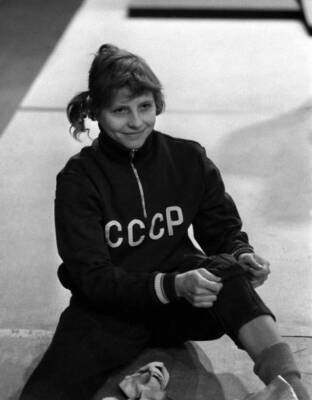 Russian Gymnast Olga Korbut Preparing Start A Three Day Display Or- 1973 Photo
