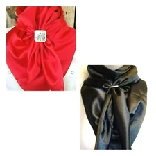 Wild Rag Scarf Western Cowboy Buckaroo Scarves Bandana Silky red or black