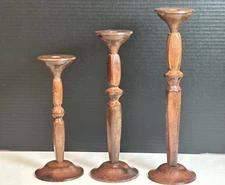 Bombay Weighted Candle Holder Set Of (3) Mid Century Modern Metal Candle Holder
