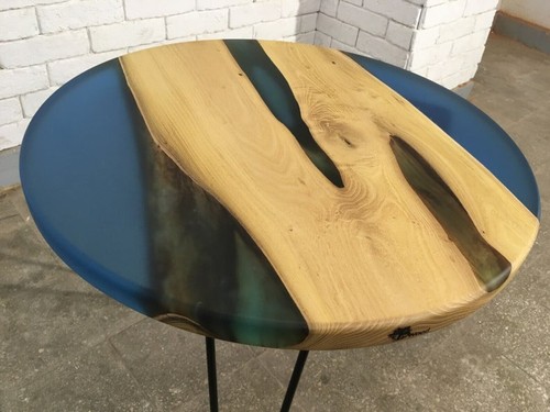 Modern Round Epoxy Resin Table – Black Epoxy Coffee or Dining Table - Picture 2 of 8