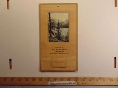 Vintage 1923 Calendar Compliments Of F.J Fairchild Pharmacist North Tonawanda NY