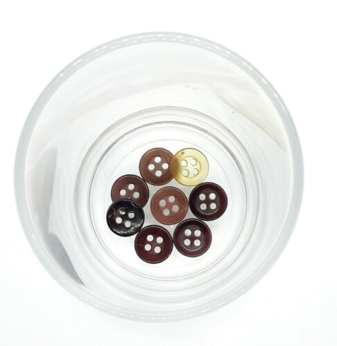6 Piece Real Mother of Pearl Buttons 10mm - 15mm Cleanbake 4 Hole Shirts Blouses - Picture 16 of 16