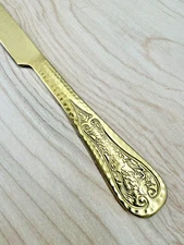 Gold Plated Russian Celtic Flatware Tableware Service for 4 (16 Piece Set)