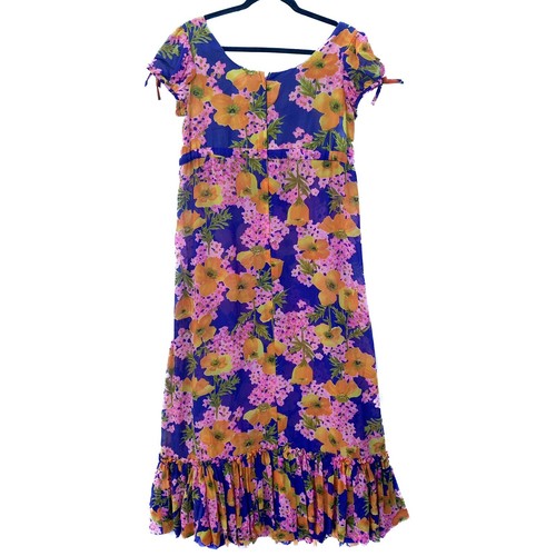 Vintage Lilly Pulitzer 1960’s The Lilly Multicolor Floral Maxi Dress Resortwear - Bild 2 von 16