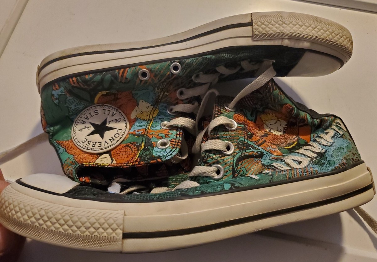 USED Mens Sz 7 Aquaman Converse All Star Chuck Taylor High  display picture 1