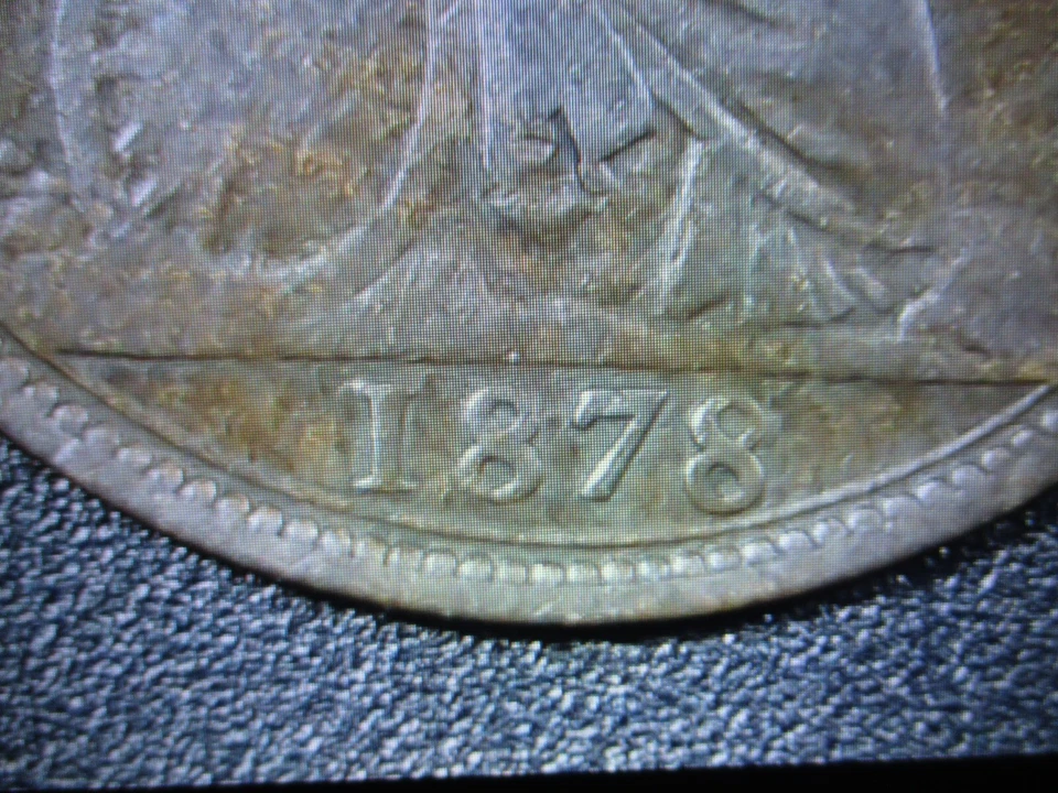 GREAT BRITAIN 1878 1/2 Penny, KM.754, Ultra Rare- Wide Date- Hard to find - Image 4 of 4