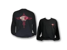 BLACK LONG SLEEVE T SHIRTS SO-CAL SPEED SHOP LOGO WITH OLD SCHOOL PINSTRIPING