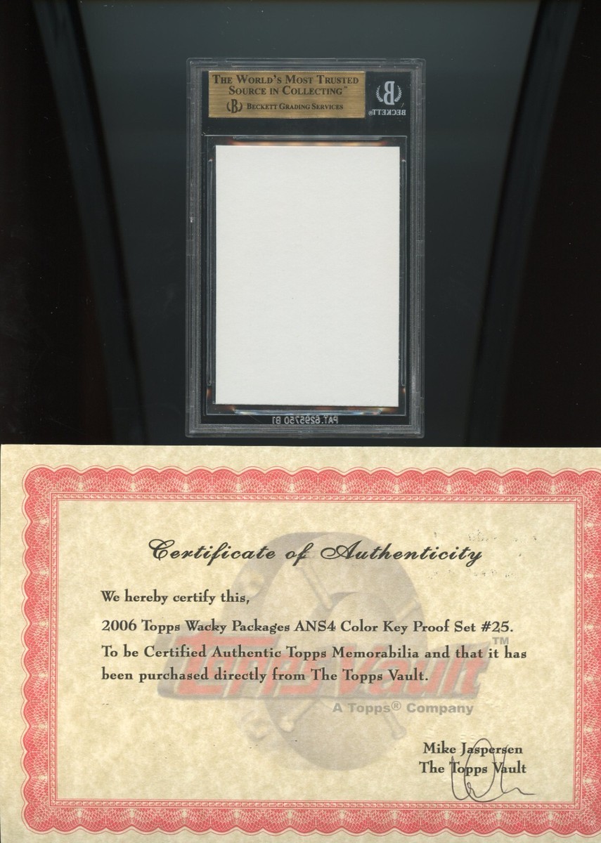 2006 Topps Wacky Packages ANS4 #25 Mud Root Beer Color Key Proof 1