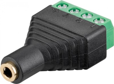 Klinke 3,5 mm Buchse (4-Pin, stereo), Terminal Block 4-Pin