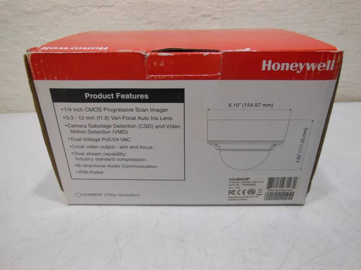 Honeywell HD4MDIP equIP Series True Day Night Rugged Network Dome