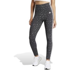 Adidas Women's Animal Print Leggings Size Small NWT Workout Pants 3-Stripes