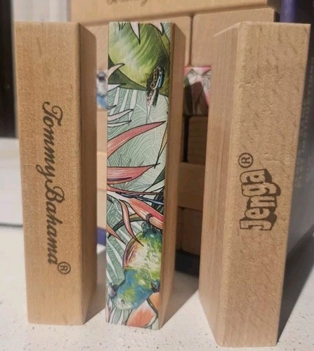 Rare Tommy Bahama Jenga LIMITED EDITION Tropical Tiki Hardwood Clomplete Set - Picture 2 of 14