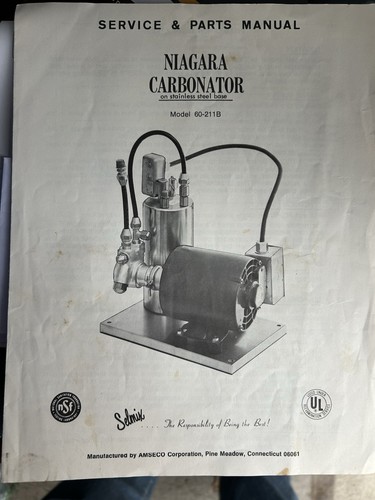 Niagara Carbonator Service  & Parts Manual