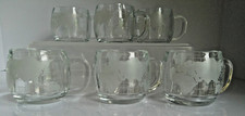 Set of 6 Vintage Nestle Nescafé Etched Glass...