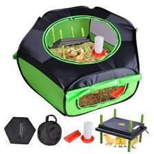 Chicken Brooder Box for Chick Starter Kit Chicken Brooder Tent Bundles,Green