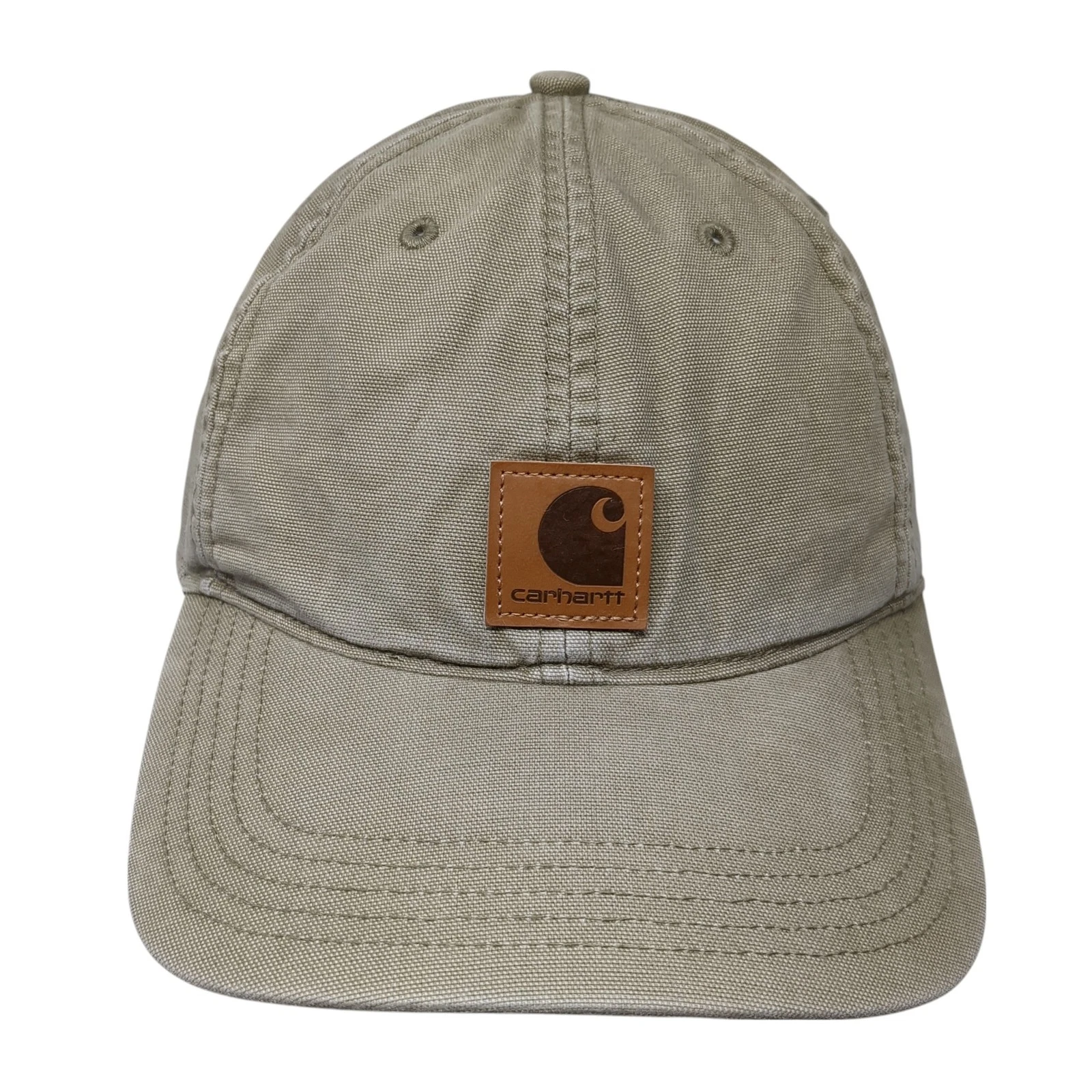 Carhartt Strapback Baseball Hat Brown One Size Logo Patch Adjustable
