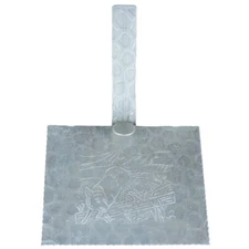 Vintage Hammered Aluminum Silent Butler Fox Hunt Scene – Crumb Catcher w/ Handle