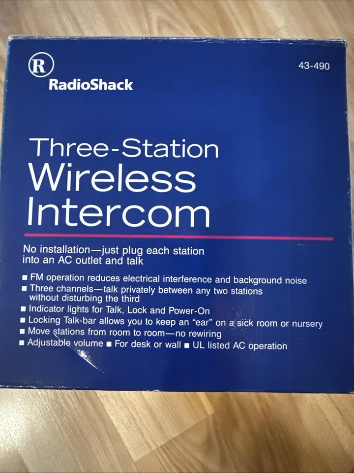 Intercomunicador inalámbrico Radio Shack tres estaciones modelo # 43-490 nuevo caja abierta Foto 2 de 3