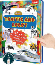 English Talking Book,Interactive Word Sound Book Toddler 3-5,Sensory Autism Toy,