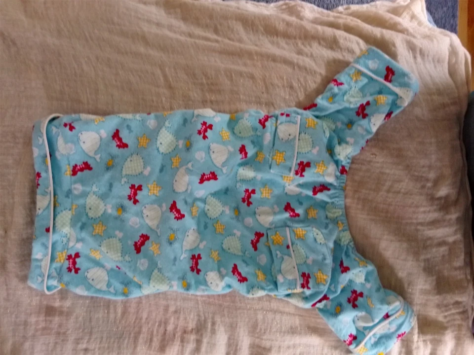 Urban Pup Small Dog Pyjamas Fleece Warm Seaside Design - Image 4 of 4