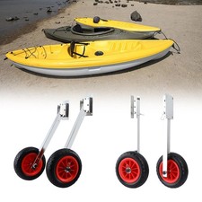 2 Pieces Transom Launching Dolly Wheels for Rowboats Dinghy Mud Boats