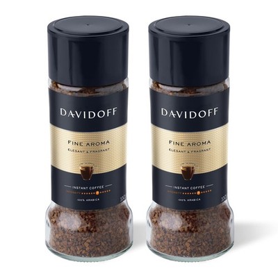 Davidoff Fine Aroma Instant Coffee 100g x2 | 100% Arabica | Rich Granule Brew