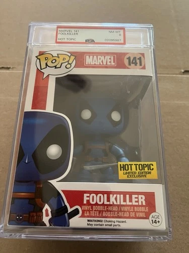 Funko Pop! Vinyl: Marvel Deadpool (Foolkiller) (Blue) Hot Topic PSA 8
