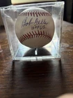 Bob Feller Autographed Rawlings MLB Baseball JSA Certified Cleveland Guardians