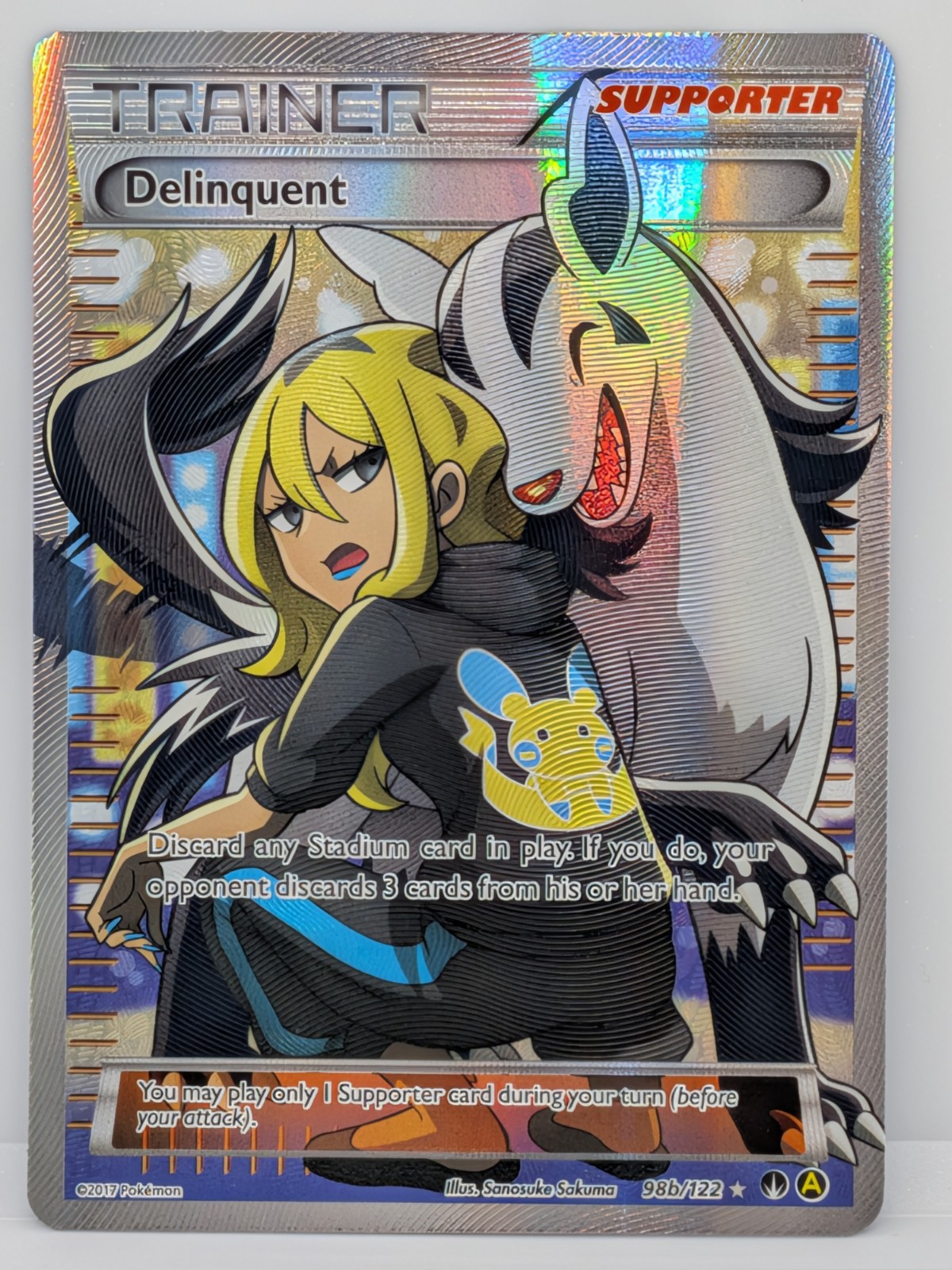 Delinquent 98b/122 Alternate Art Pokemon Card