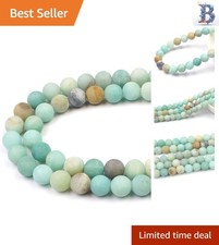 Natural Matte Amazonite Round Loose Beads 4mm - 92 Unique Jewelry Making Gems