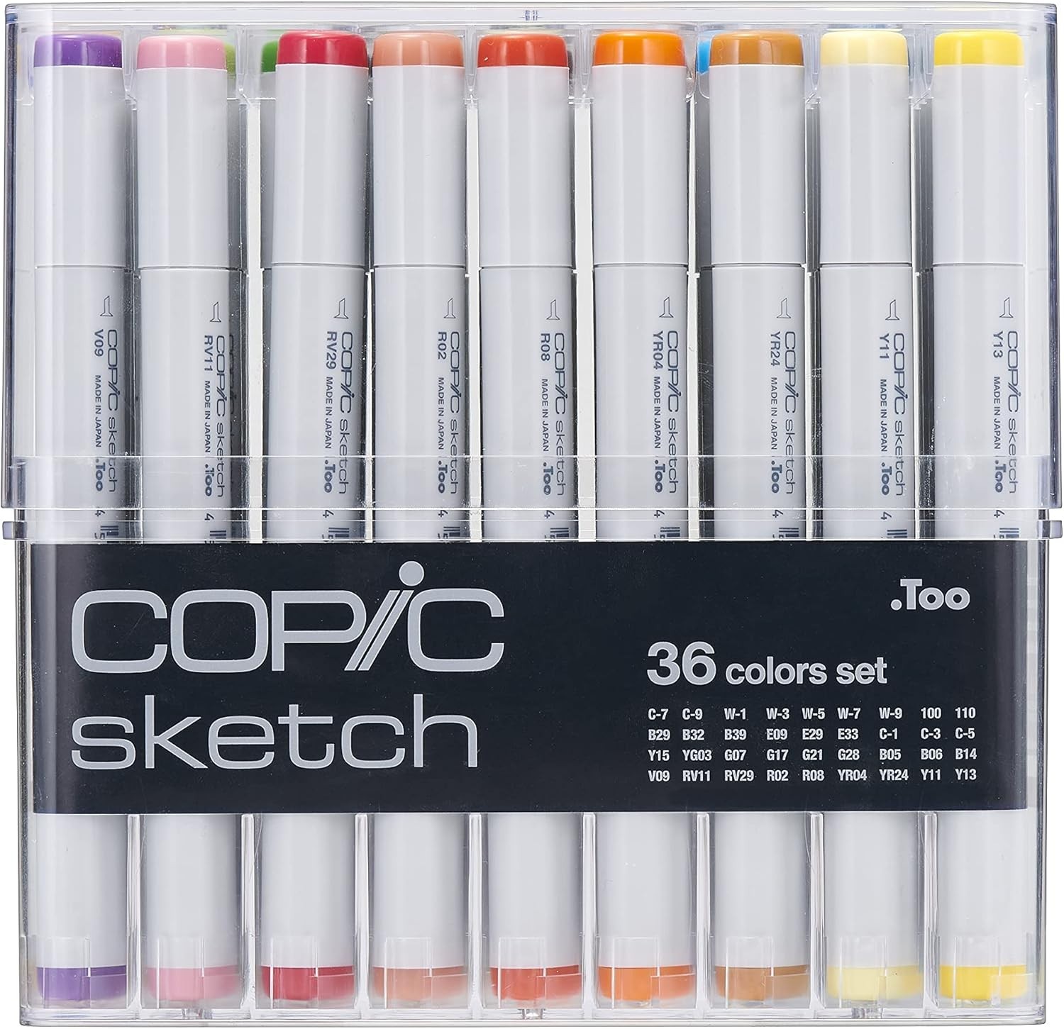 Copic Sketch BASIC Marker Set Assorted Color - 36 Piece NEW,
