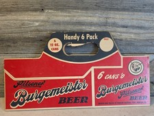 Burgemeister Beer Carton Carrier 6 12oz Can Vintage Advertising Store Display