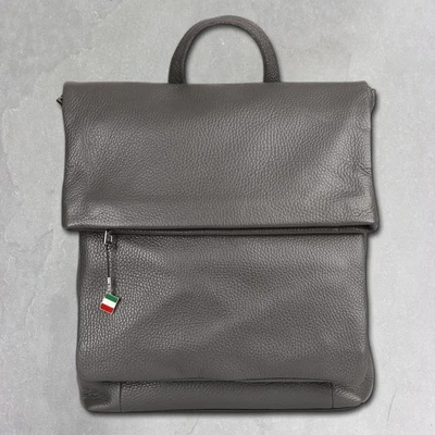 Sac À Dos Florence Femme En Cuir Véritable Ville Gris ORF102K5 - Photo 1/4