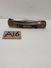 Vintage SCHRADE OLD TIMER Knife Made in USA 7-OT Lockback Sawcut Delrin Handles
