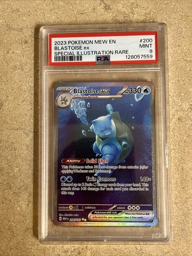 2023 POKEMON MEW EN-151 SPECIAL ILLUSTRATION RARE #200 BLASTOISE EX PSA 9