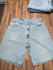 Vintage Levis 560 Loose Fit Denim Shorts Mens 33 00 Orange Tab Jorts Made in USA