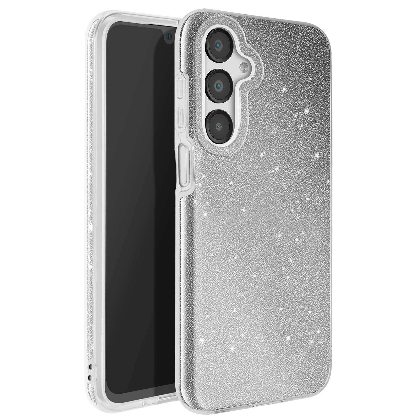 Coque Galaxy A16 paillettes Avizar argent protection silicone rigide antichoc - 4