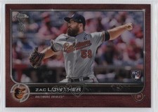 2022 Topps Chrome Ben Baller Edition Red Refractor /5 Zac Lowther #159 Rookie RC