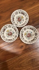 MYOTTS BOUQUET STAFFORDSHIRE ENGLAND SET 3 SMALL BOWL GUC