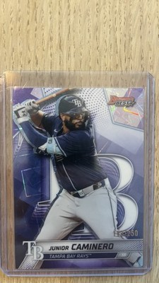 Topps 2025 Bowman's Best Junior Caminero #53 Rays Serial Numbered /250
