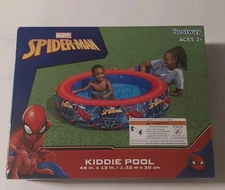 Spider-Man Inflatable Kiddie Pool 48 inch x 12 in ages 2+ New