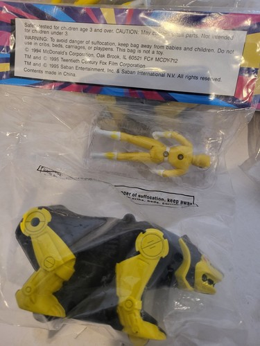 1995 McDonalds Mighty Morphin Power Rangers Yellow Ranger & Pink Ranger - Sealed - Picture 4 of 5
