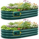  Raised Garden Bed Kit 2025 Upgraded Quick-Setup Galvanized Planter Garden Box 