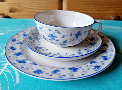 Arzberg Blaublüte Tee Gedeck Kuchen Teller Brotteller 19 cm