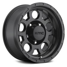 16x9 Kmc Km522 Enduro 5x55x127 -12 Matte Black Wheels Rims Set4 83.7