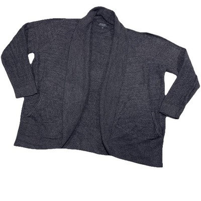 Barefoot Dreams CozyChic Lite Plus 3XL Draped Open Gray Cardigan Sweater J3